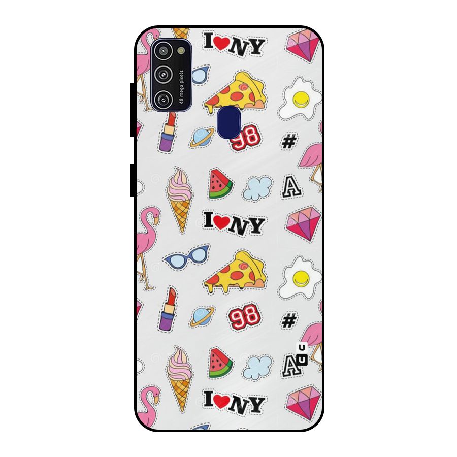 Personnel Quirk Metal Back Case for Galaxy M21