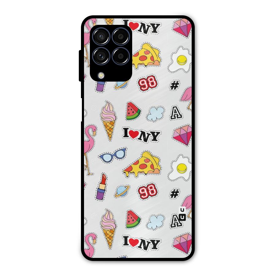 Personnel Quirk Metal Back Case for Galaxy M53 5G