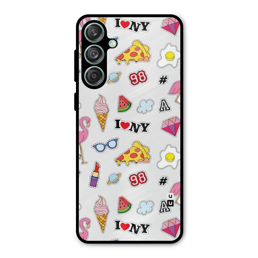 Personnel Quirk Metal Back Case for Galaxy M55 5G