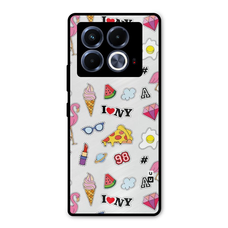 Personnel Quirk Metal Back Case for Infinix Note 40 5G