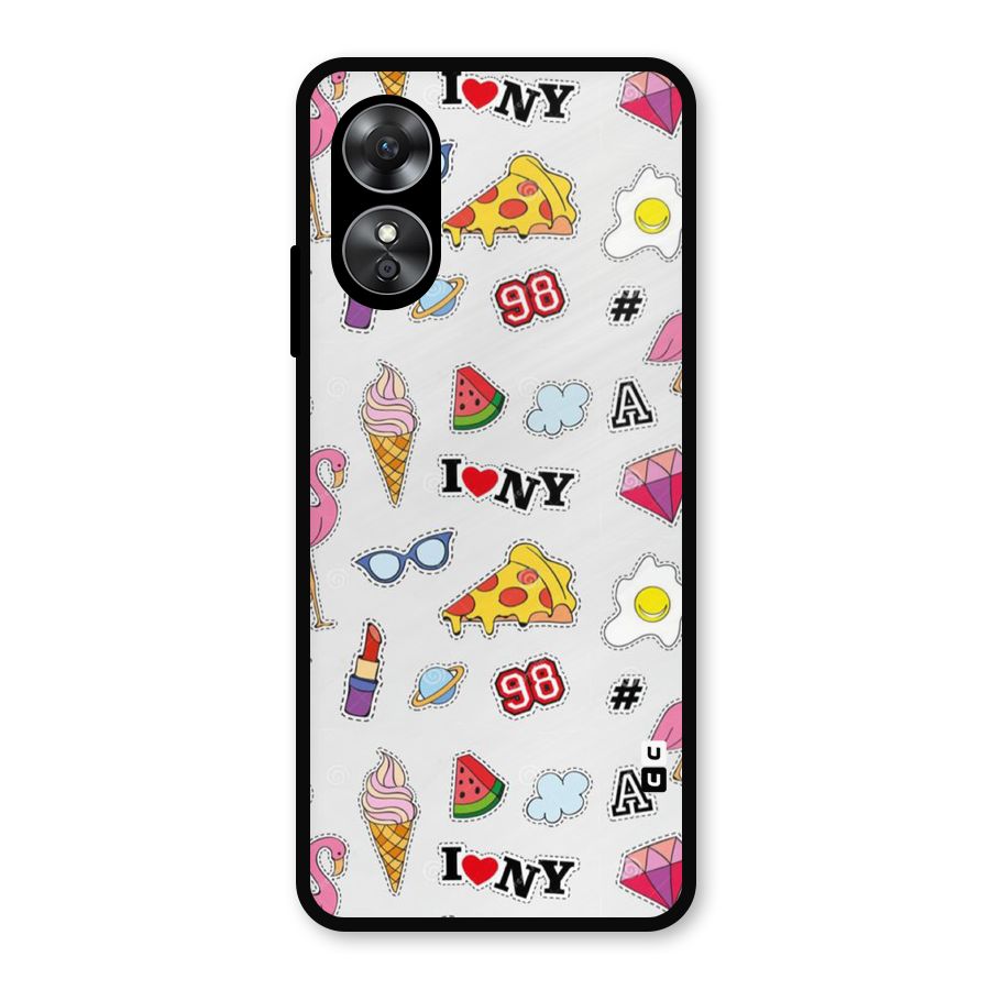 Personnel Quirk Metal Back Case for Oppo A17