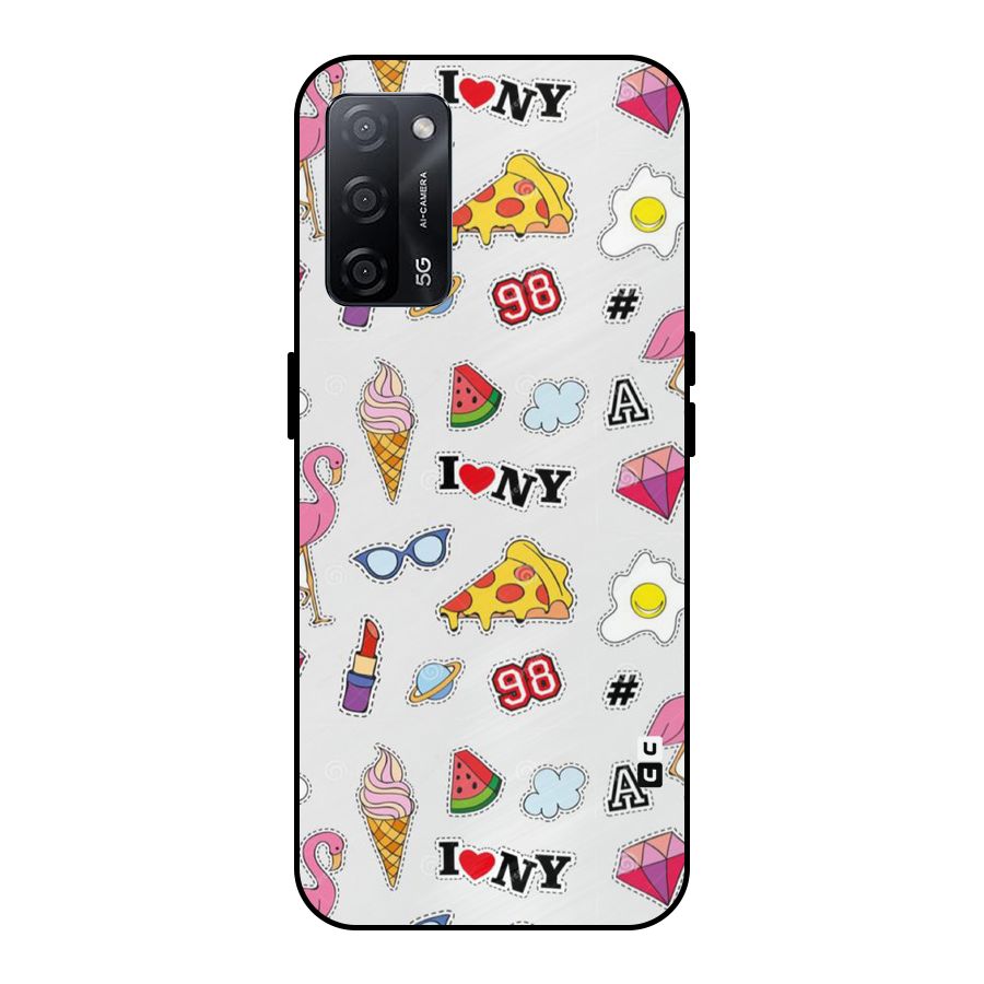 Personnel Quirk Metal Back Case for Oppo A53s 5G