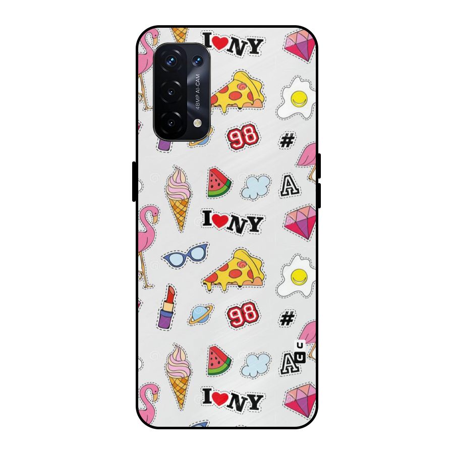 Personnel Quirk Metal Back Case for Oppo A74 5G