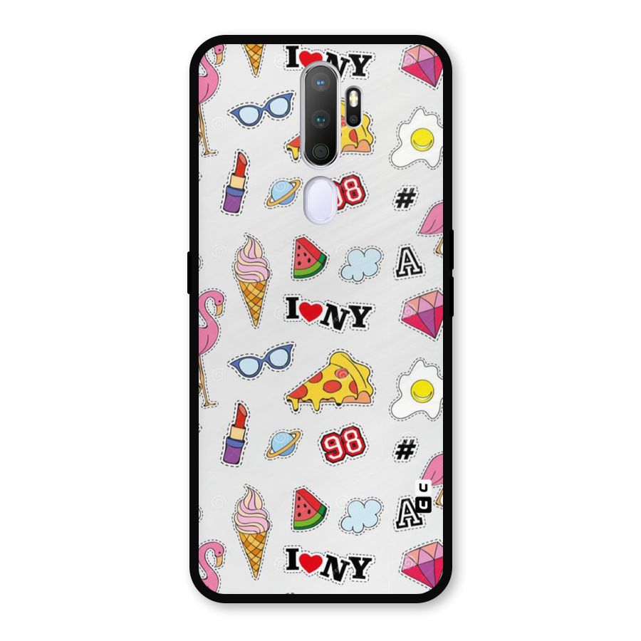 Personnel Quirk Metal Back Case for Oppo A9 (2020)