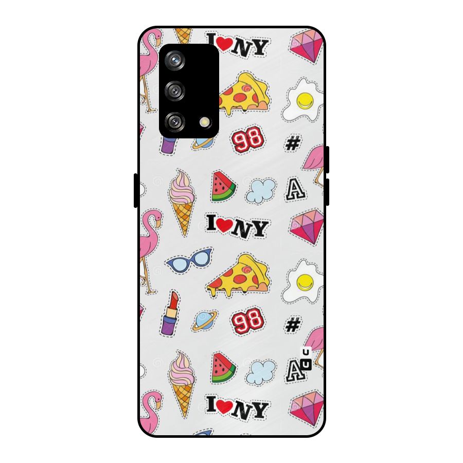 Personnel Quirk Metal Back Case for Oppo F19