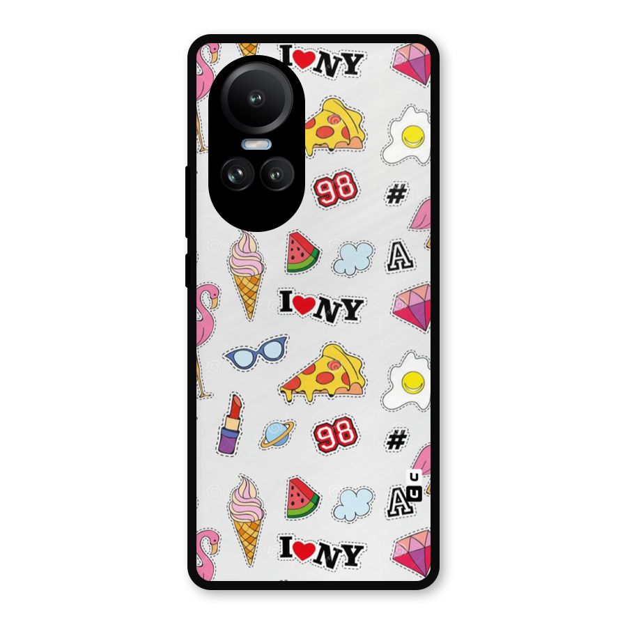 Personnel Quirk Metal Back Case for Oppo Reno10