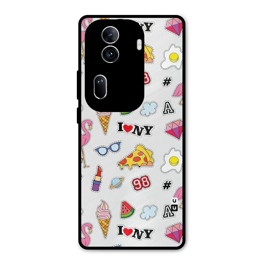 Personnel Quirk Metal Back Case for Oppo Reno11 Pro 5G