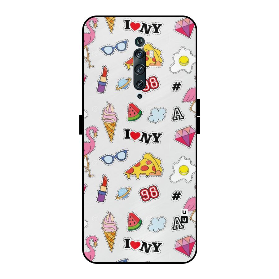 Personnel Quirk Metal Back Case for Oppo Reno2 Z