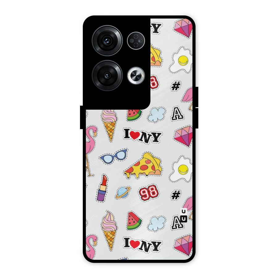 Personnel Quirk Metal Back Case for Oppo Reno8 Pro 5G