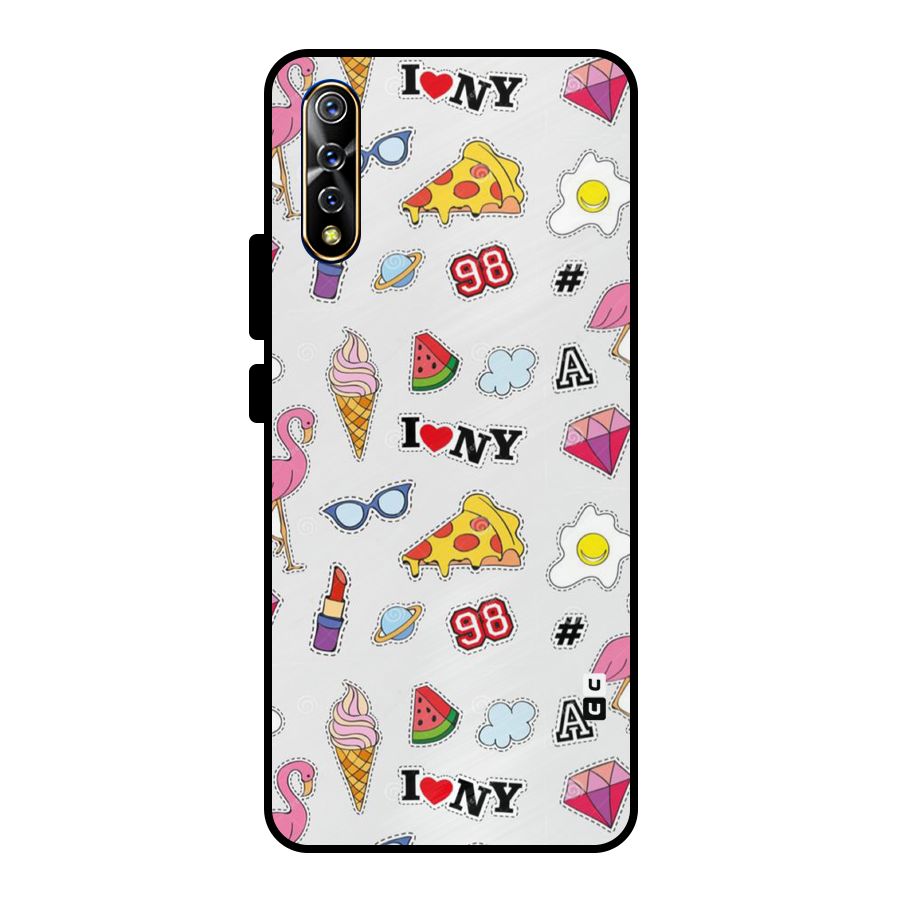Personnel Quirk Metal Back Case for Vivo S1