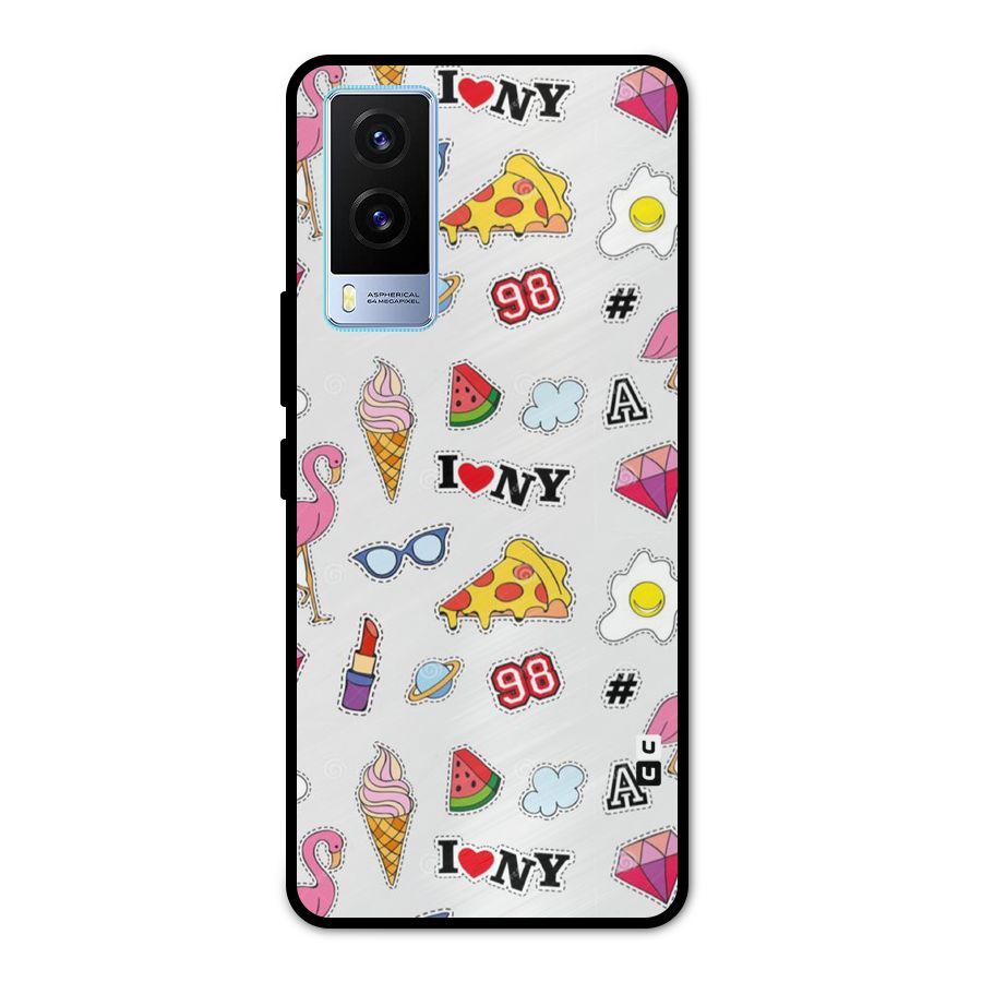 Personnel Quirk Metal Back Case for Vivo V21e 5G