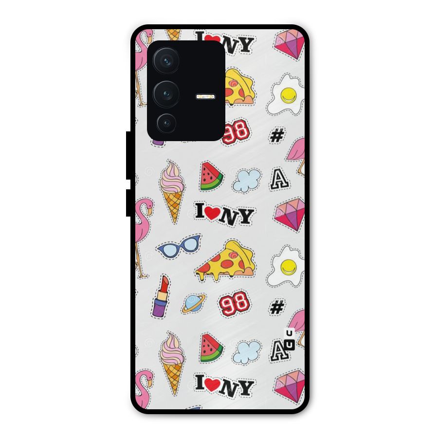 Personnel Quirk Metal Back Case for Vivo V23 Pro
