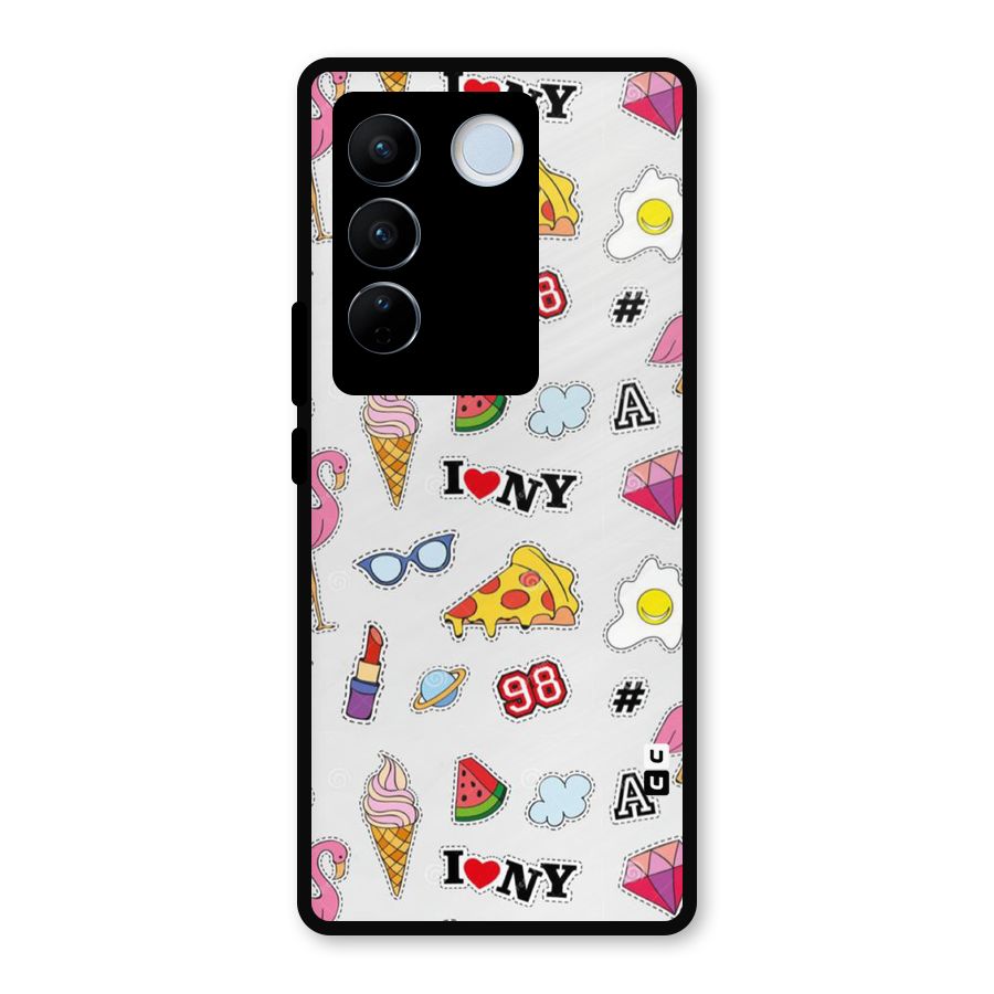 Personnel Quirk Metal Back Case for Vivo V27 Pro