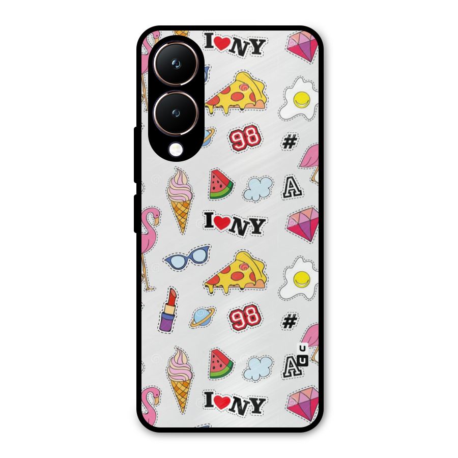 Personnel Quirk Metal Back Case for Vivo Y28