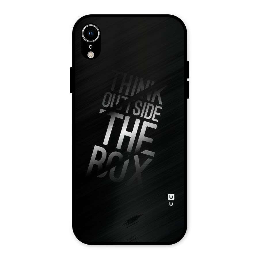 Perspective Thinking Metal Back Case for iPhone XR