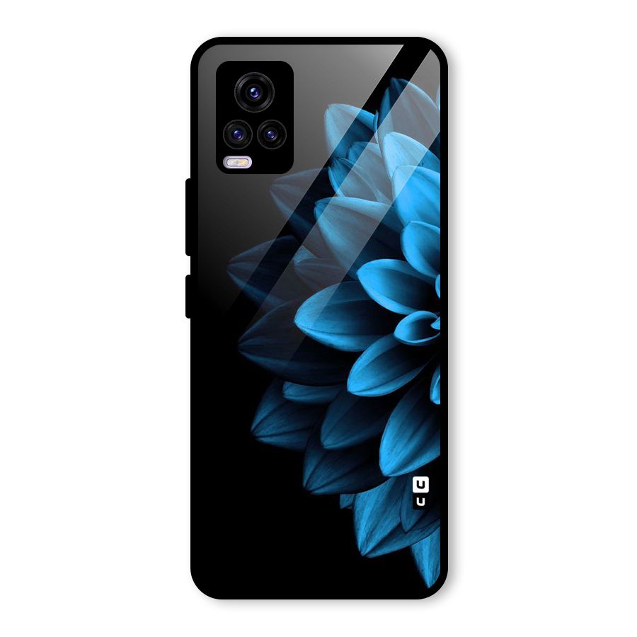 Petals In Blue Glass Back Case for Vivo V20 2021