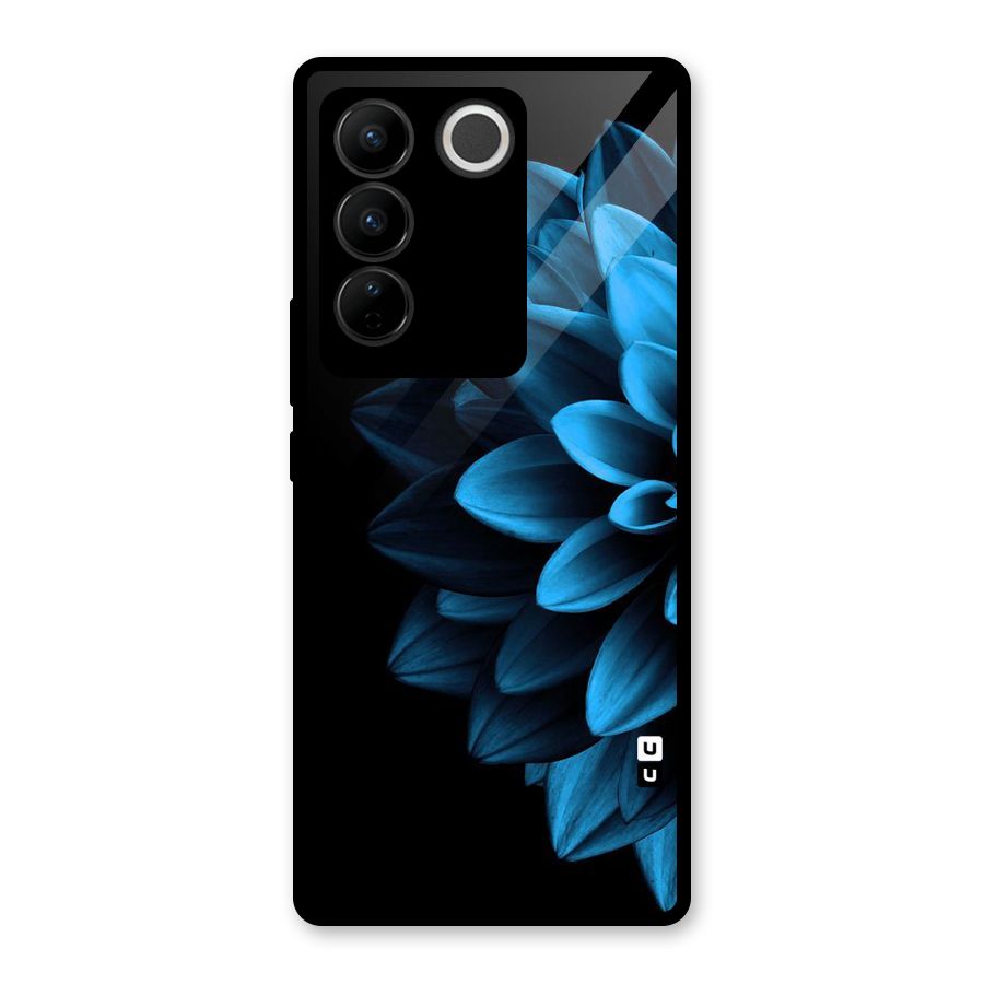 Petals In Blue Glass Back Case for Vivo V27