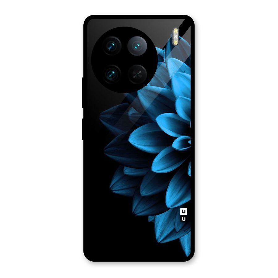Petals In Blue Glass Back Case for Vivo X90 Pro