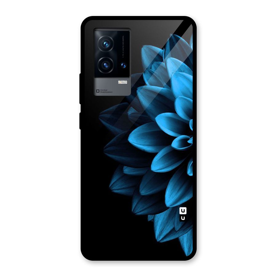 Petals In Blue Glass Back Case for iQOO 9 5G