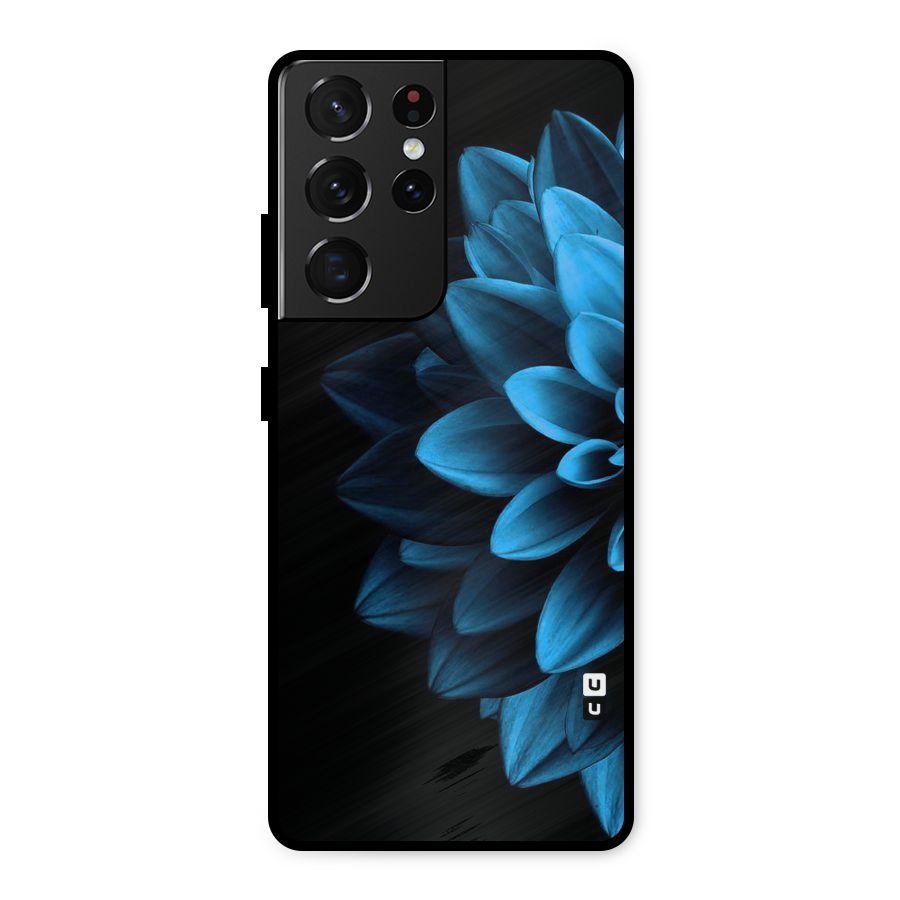 Petals In Blue Metal Back Case for Galaxy S21 Ultra 5G