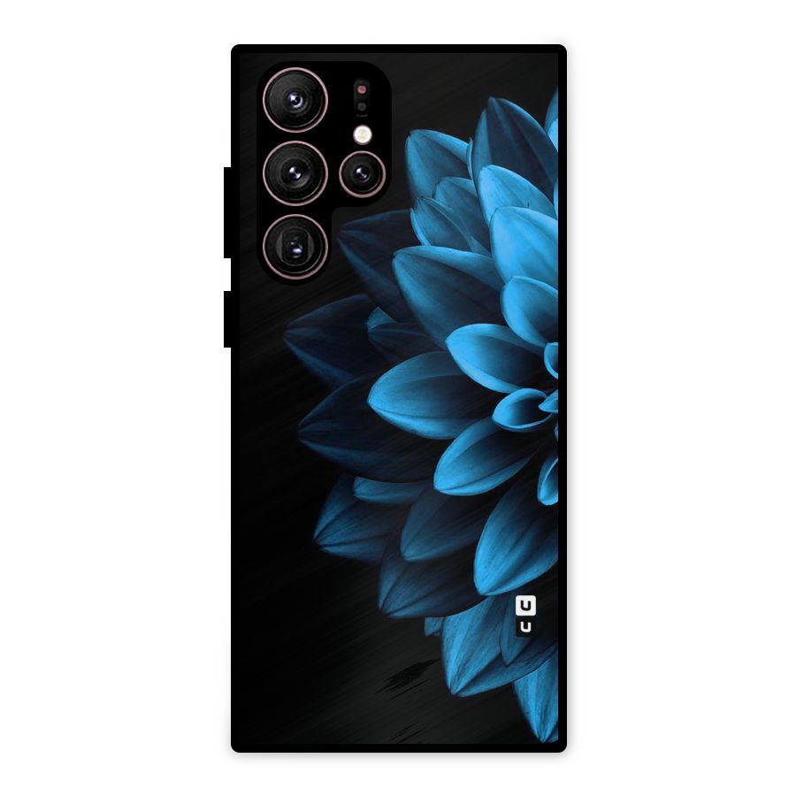 Petals In Blue Metal Back Case for Galaxy S22 Ultra 5G