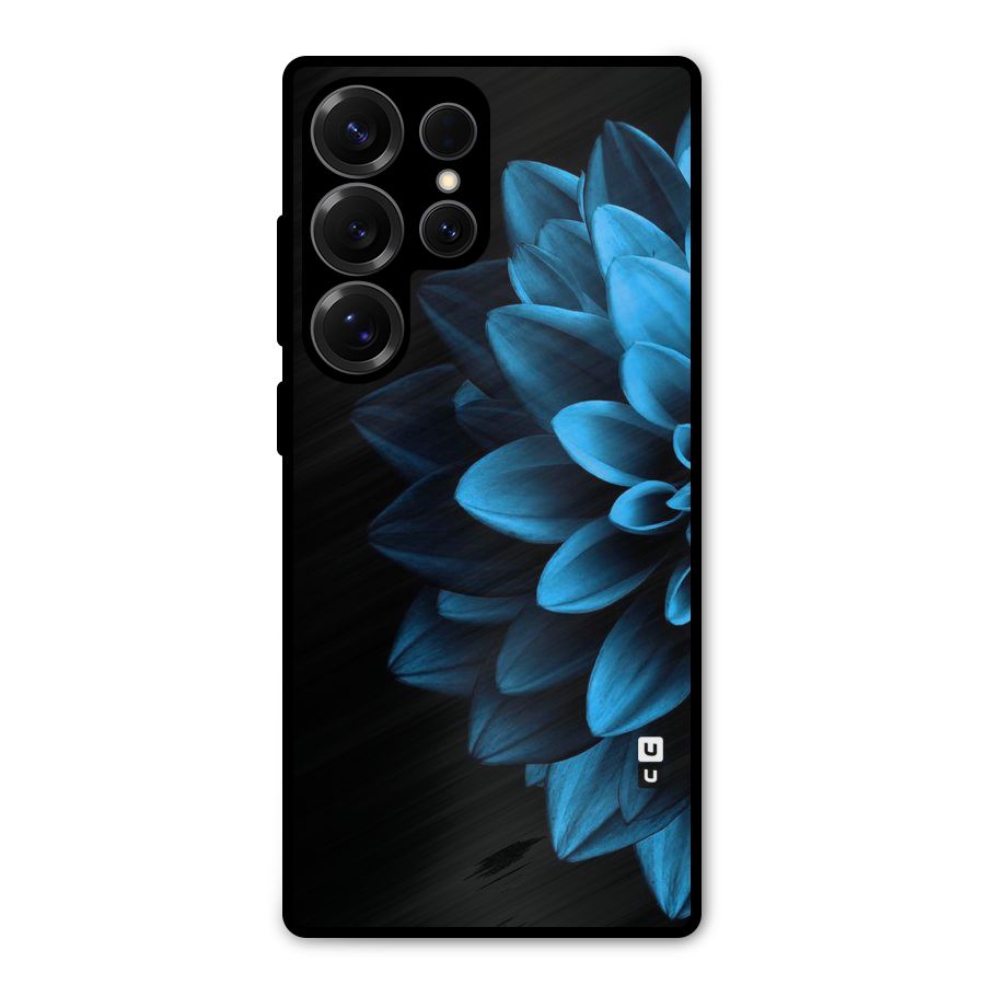 Petals In Blue Metal Back Case for Galaxy S25 Ultra