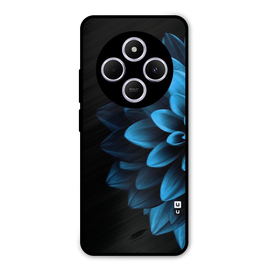 Petals In Blue Metal Back Case for Poco C75 5G