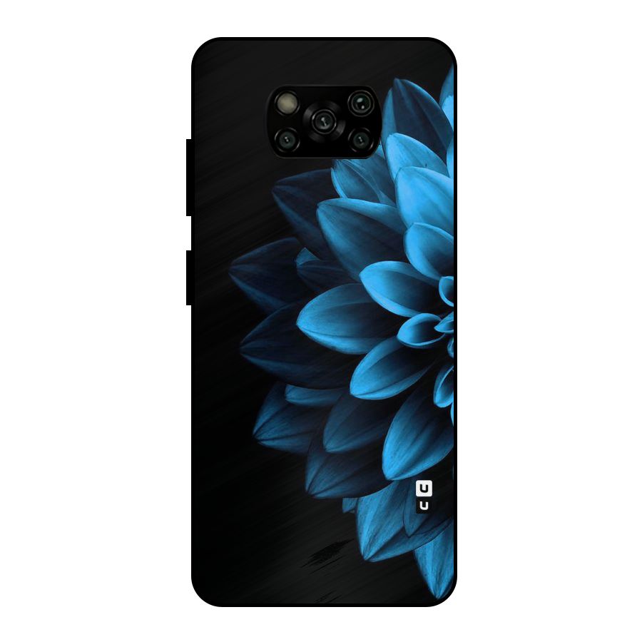 Petals In Blue Metal Back Case for Poco X3