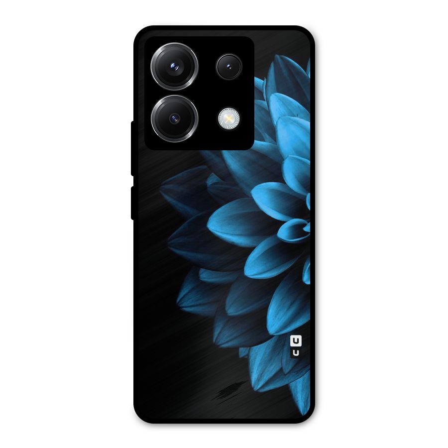 Petals In Blue Metal Back Case for Poco X6