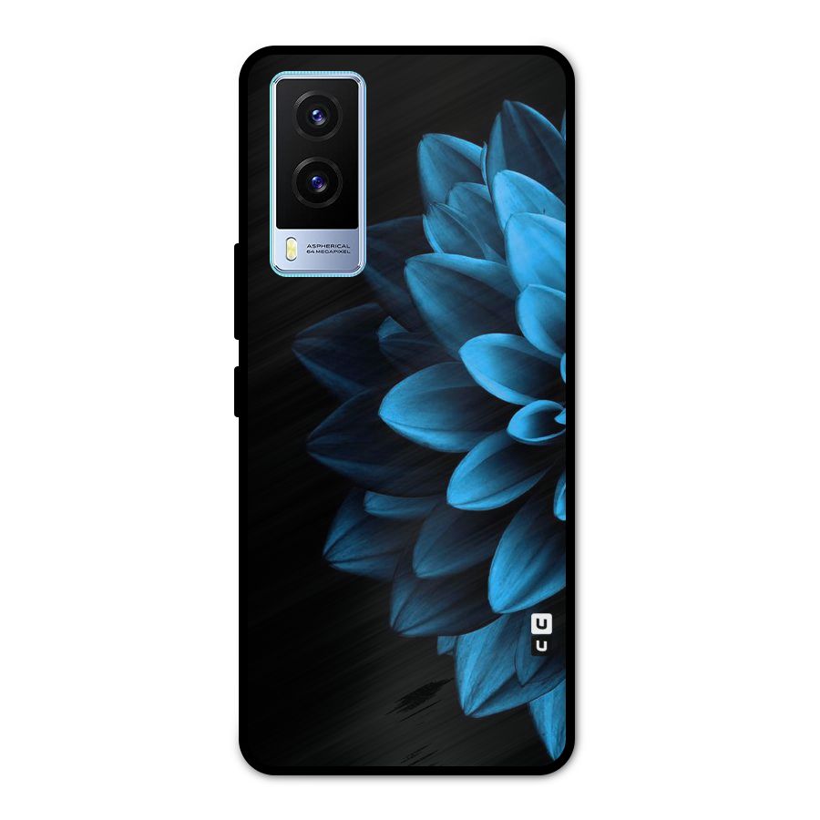 Petals In Blue Metal Back Case for Vivo V21e 5G