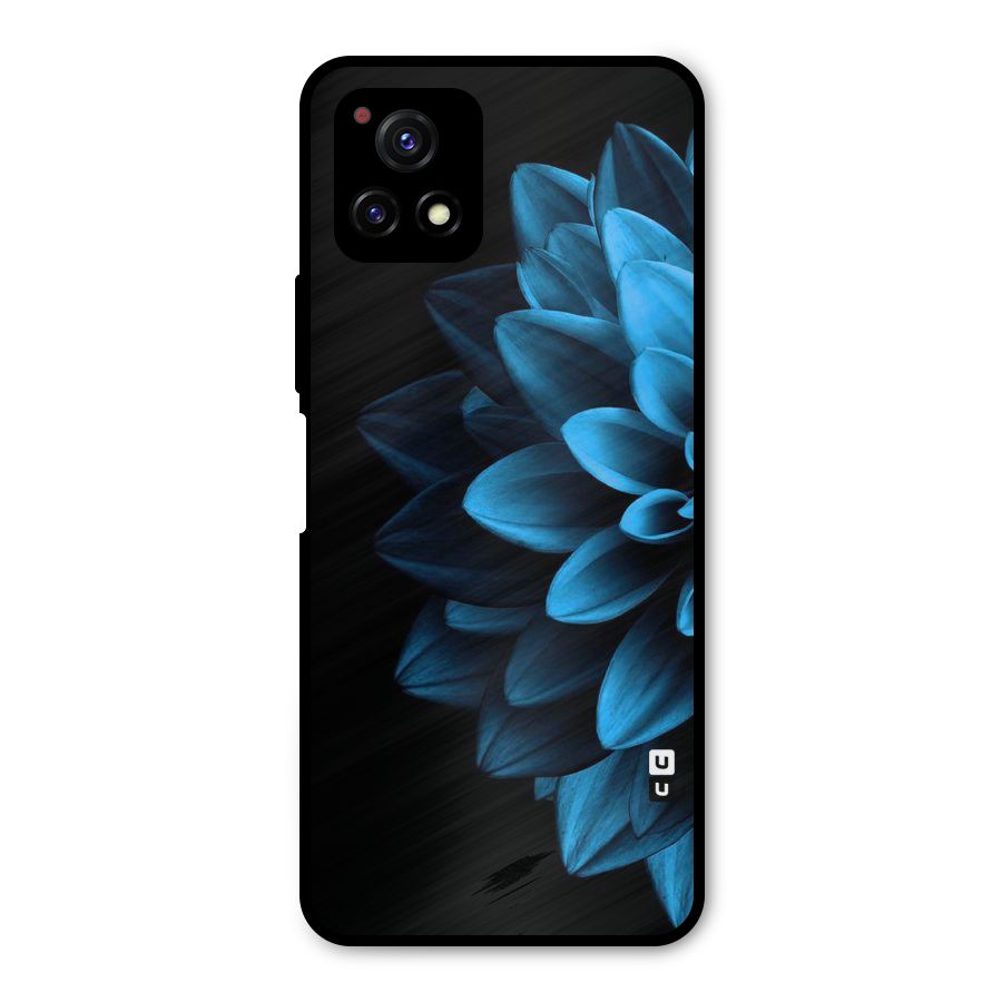 Petals In Blue Metal Back Case for Vivo Y72 5G