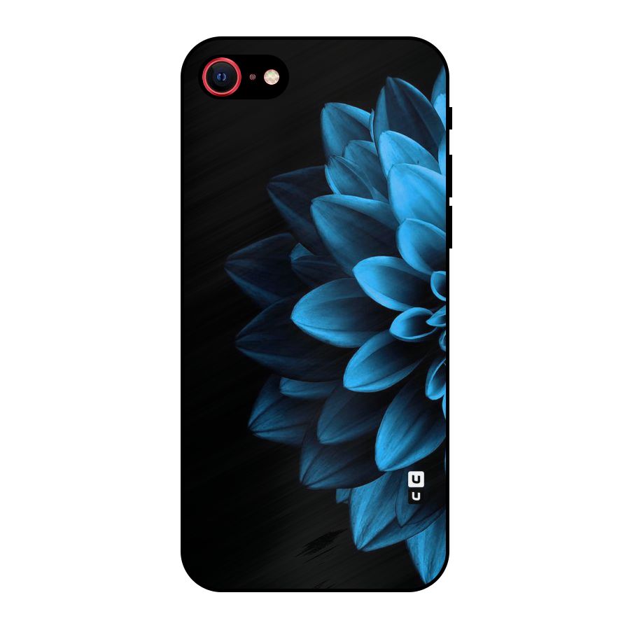 Petals In Blue Metal Back Case for iPhone 8