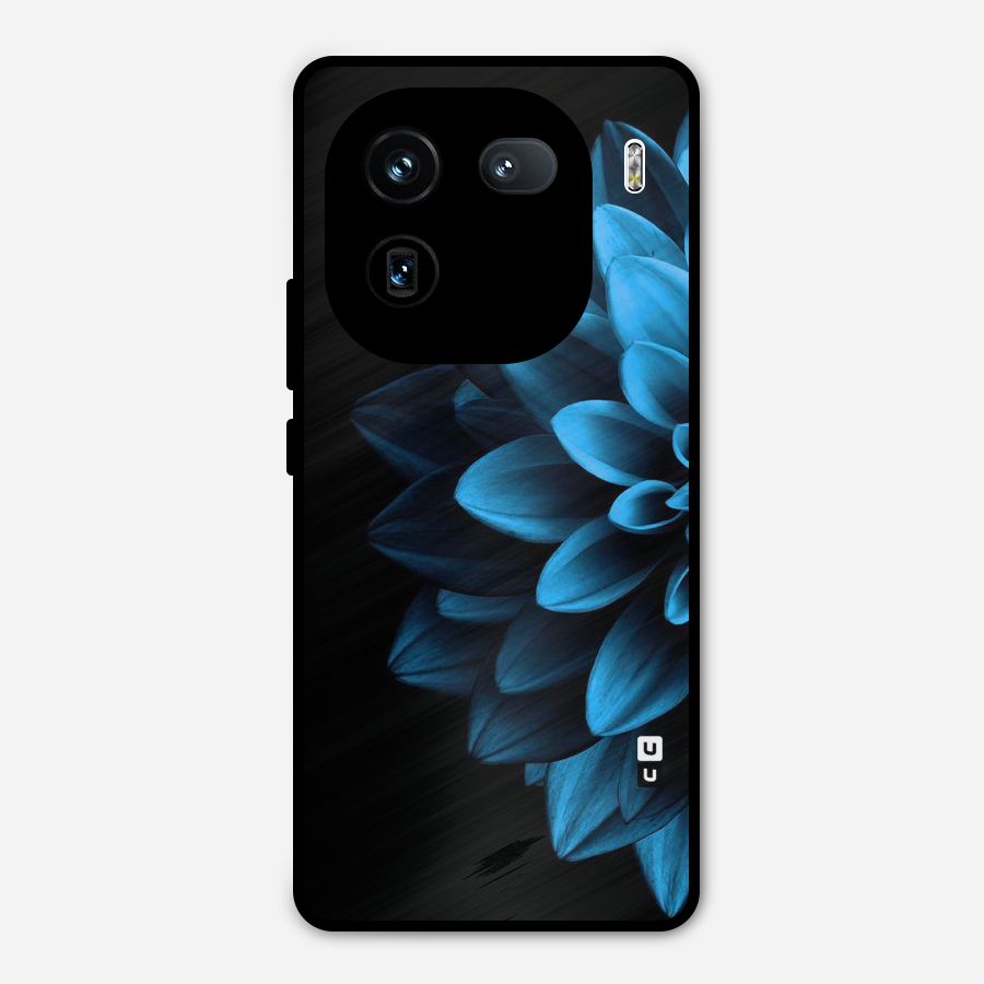Petals In Blue Metal Back Case for iQOO 12