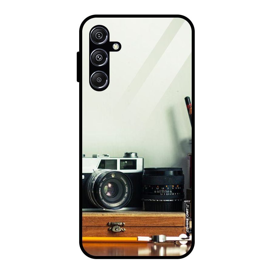 Photographer Desk Glass Back Case for Galaxy M34 5G