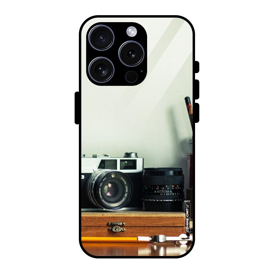 Photographer Desk Glass Back Case for iPhone 15 Pro