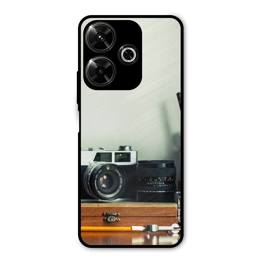 Photographer Desk Metal Back Case for Poco M6 Plus