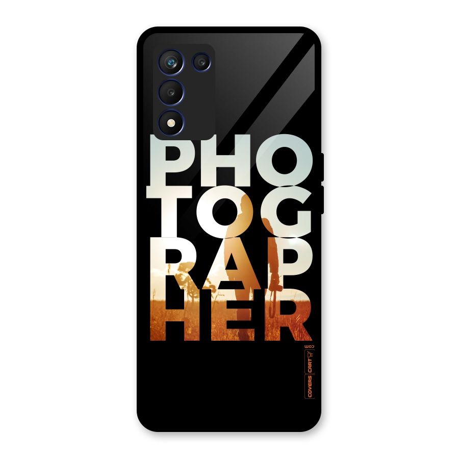 Photographer Typography Glass Back Case for Realme 9 5G Speed
