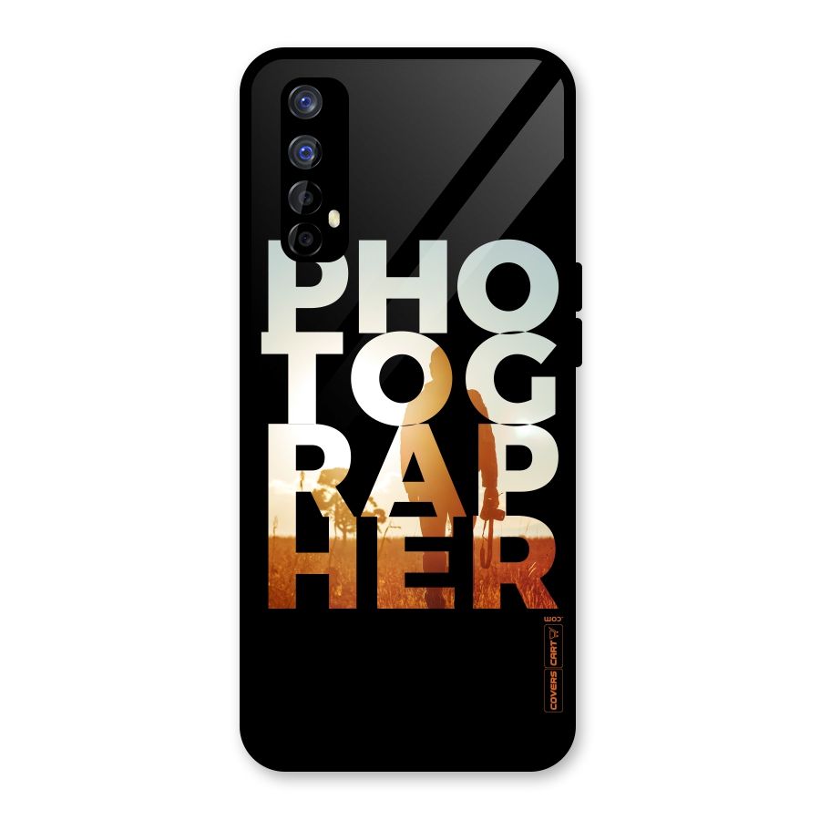 Photographer Typography Glass Back Case for Realme Narzo 20 Pro