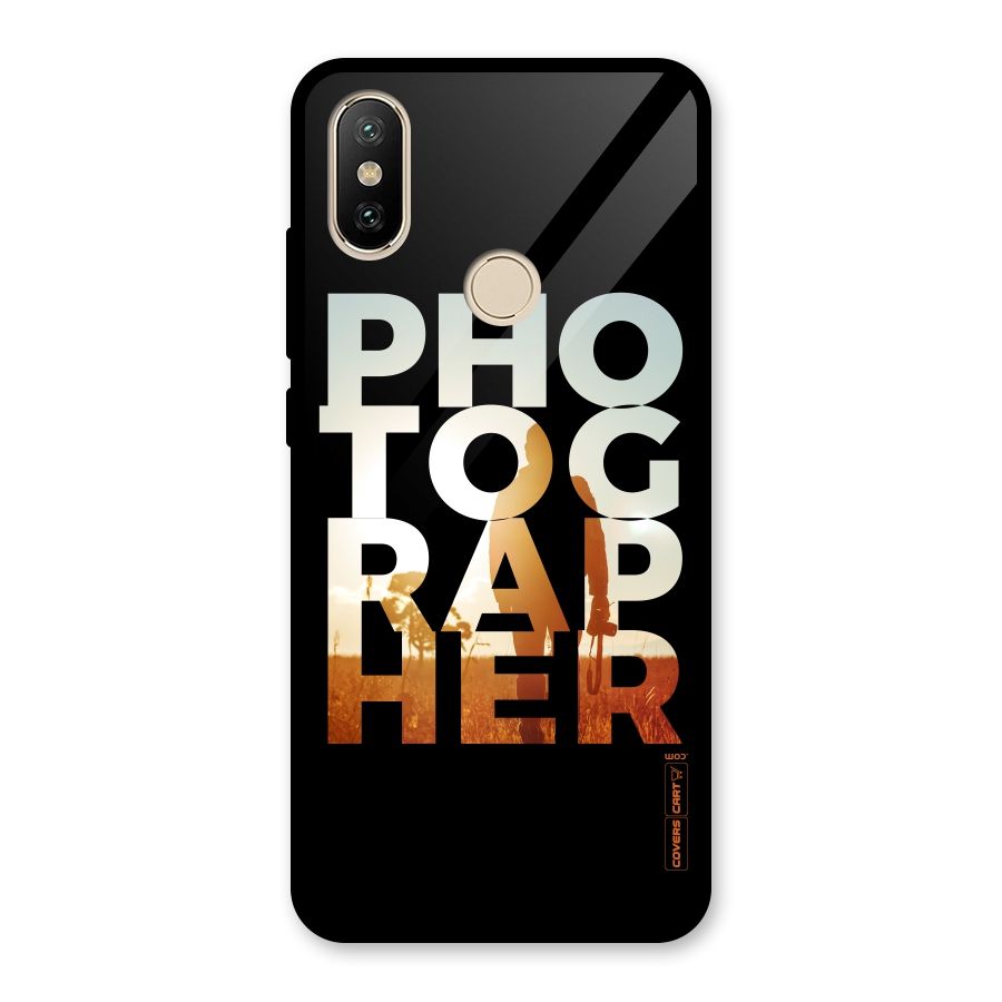 Photographer Typography Glass Back Case for Redmi A2