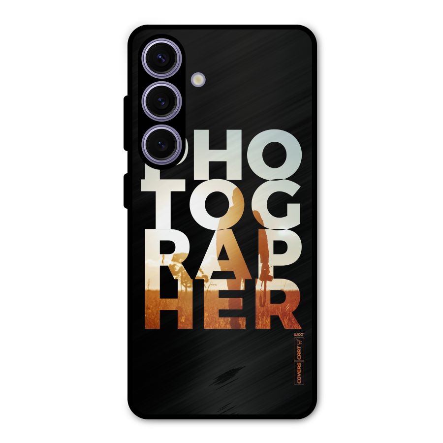 Photographer Typography Metal Back Case for Galaxy S24