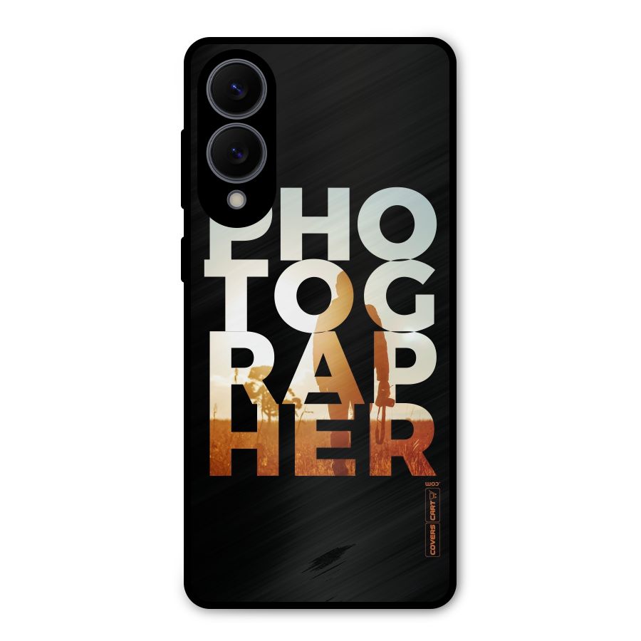 Photographer Typography Metal Back Case for Galaxy S25 Edge