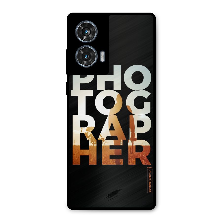 Photographer Typography Metal Back Case for Motorola G96
