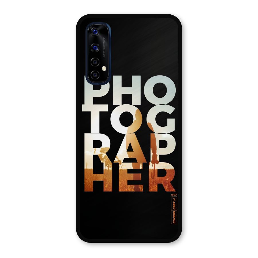 Photographer Typography Metal Back Case for Realme Narzo 20 Pro