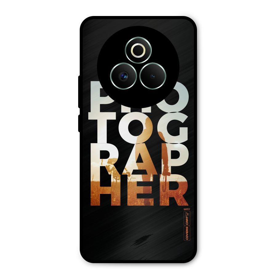 Photographer Typography Metal Back Case for Realme P3 Pro