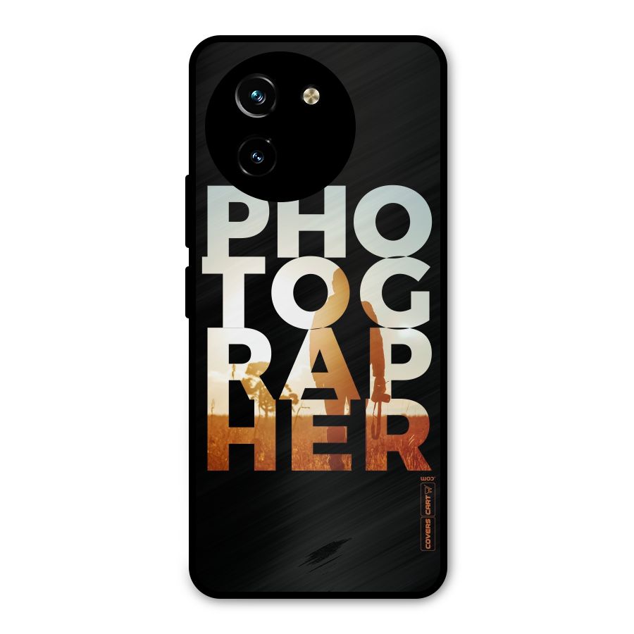Photographer Typography Metal Back Case for Vivo T3x