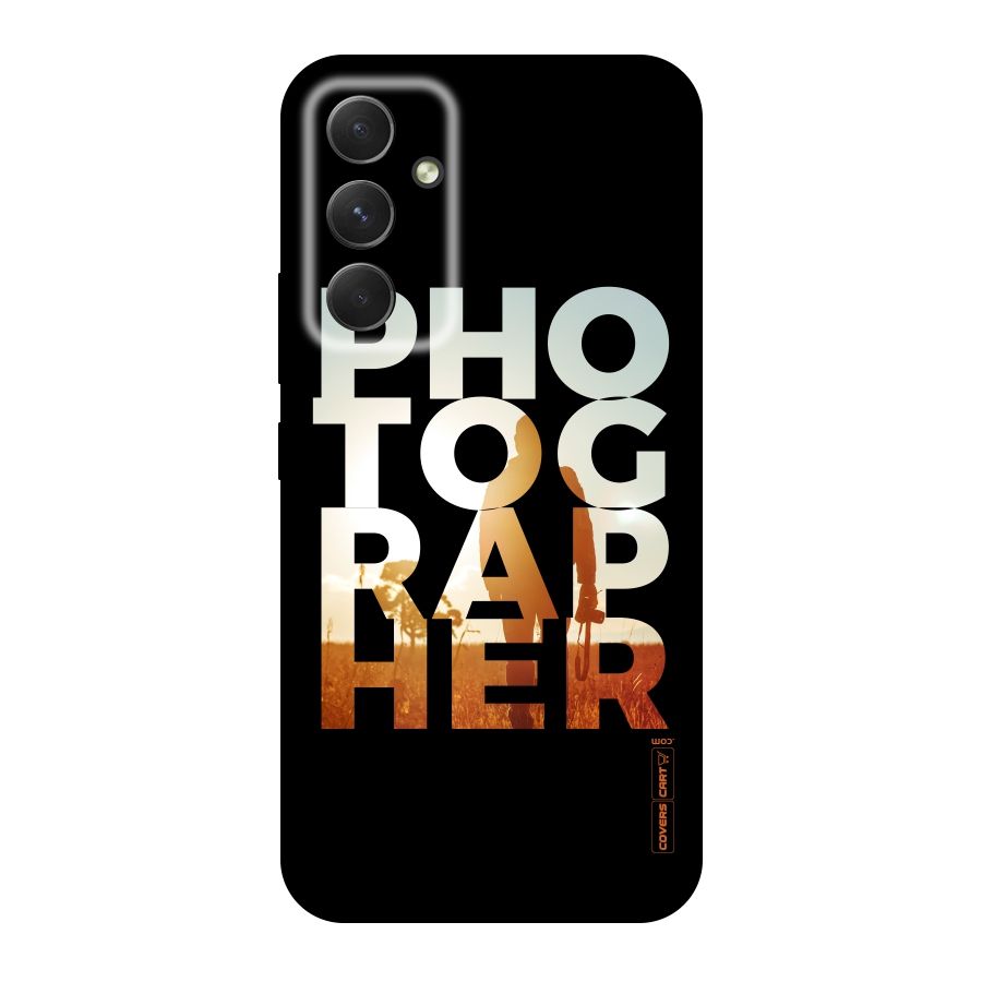 Photographer Typography Original Polycarbonate Back Case for Galaxy A54