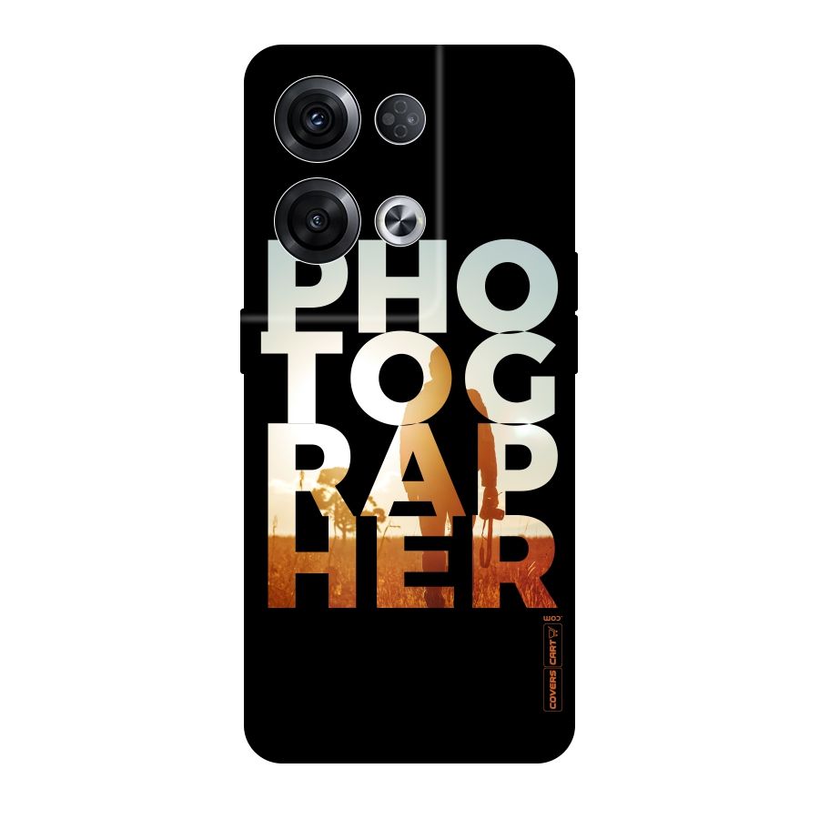 Photographer Typography Original Polycarbonate Back Case for Oppo Reno8 Pro 5G