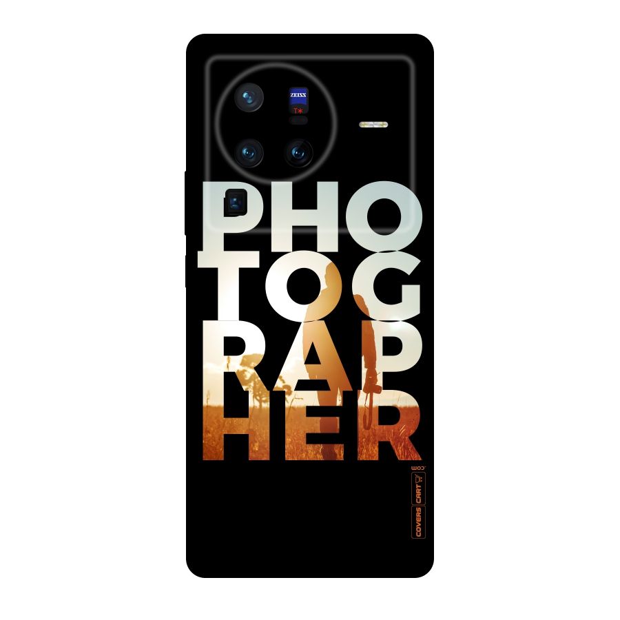 Photographer Typography Original Polycarbonate Back Case for Vivo X80