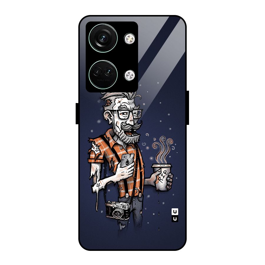 Photographer illustration Glass Back Case for Oneplus Nord 3