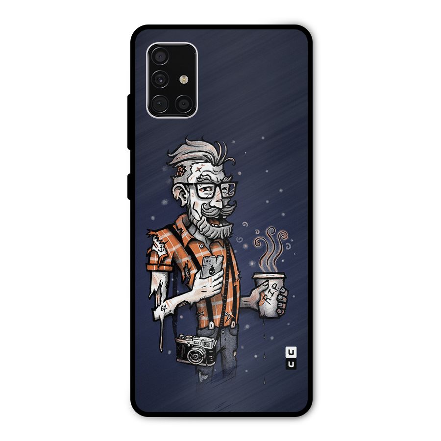 Photographer illustration Metal Back Case for Galaxy A51